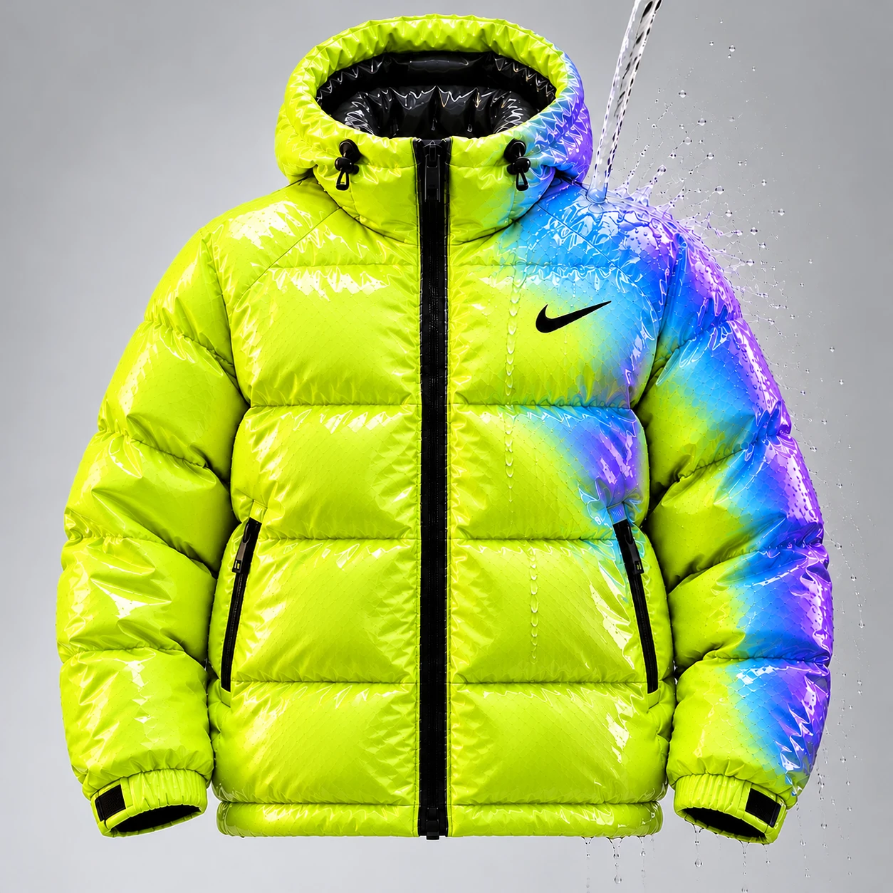 Bunda Puffer reagující na vodu – Neonově žlutá