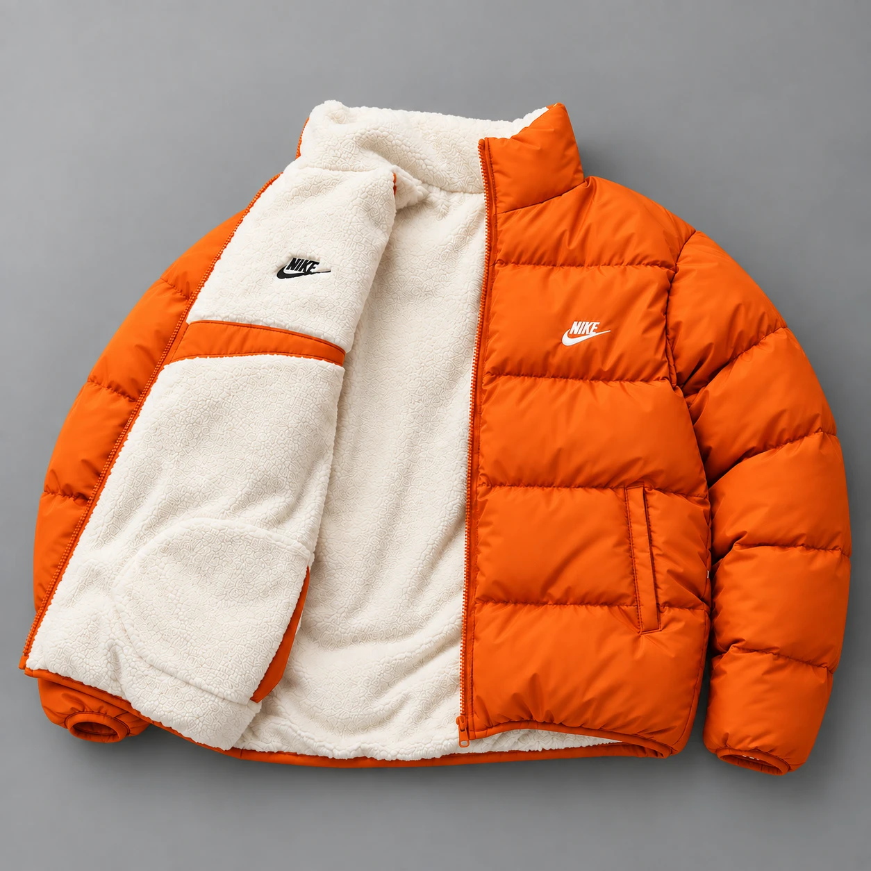 Αναστρεψίμο Sherpa Puffer Jacket – Safety Orange