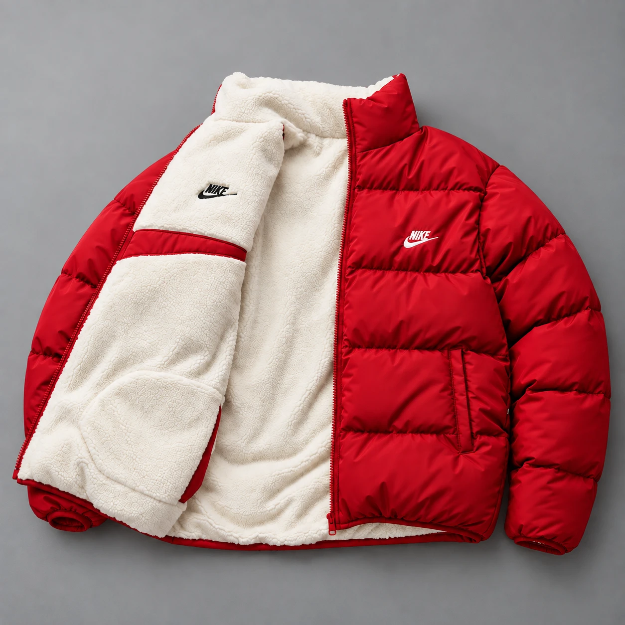 Αναστρεψίμο Sherpa Puffer Jacket – University Red