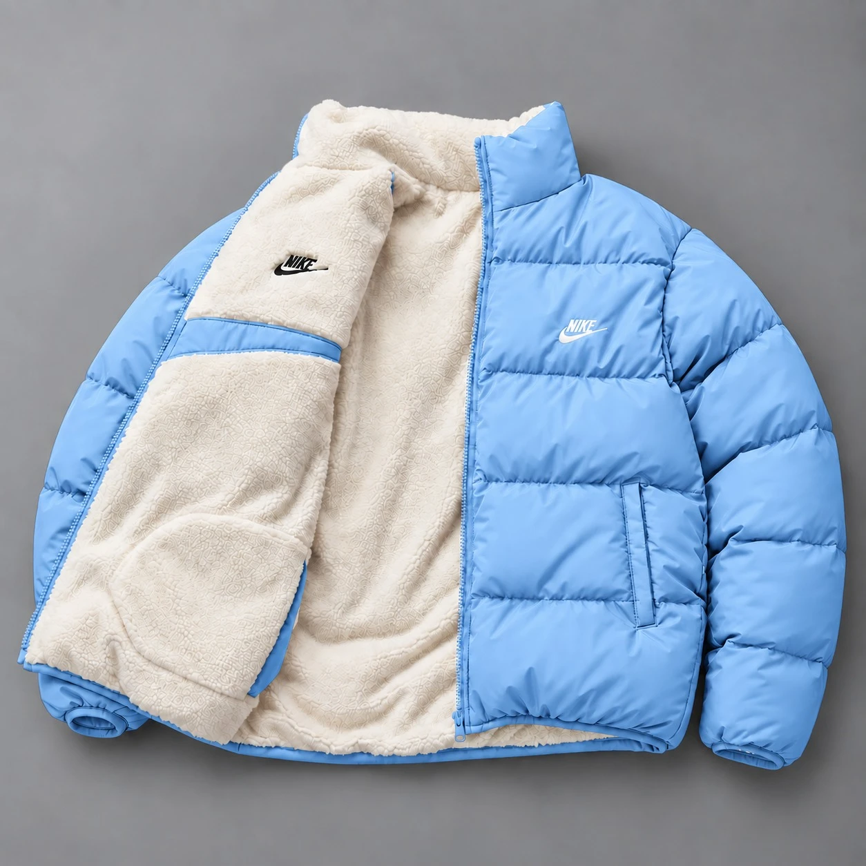 Αναστρεψίμο Sherpa Puffer Jacket – Carolina Blue