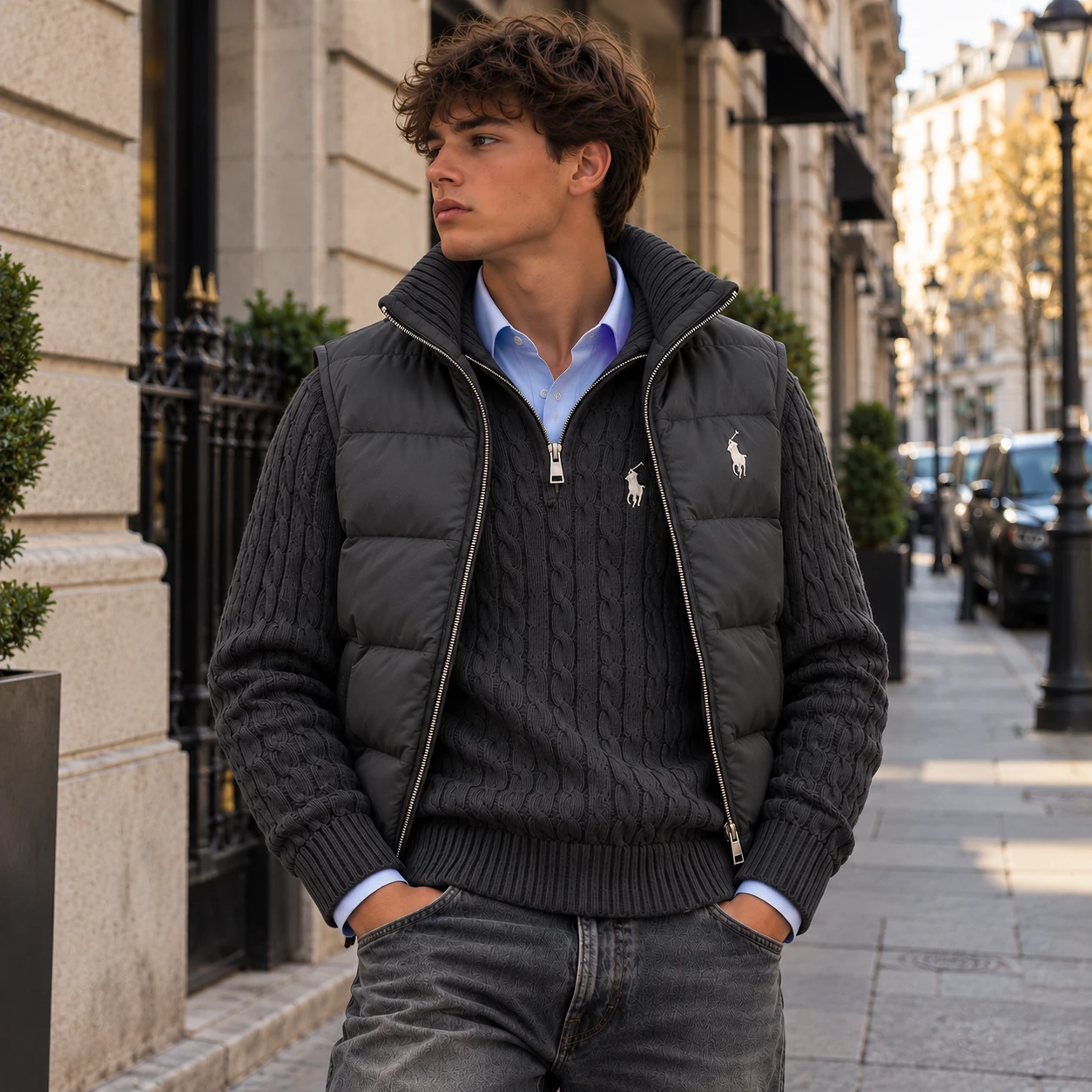 Heritage Cable Knit & Puffer Vest Duo