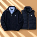Heritage Cable Knit & Puffer Vest Duo