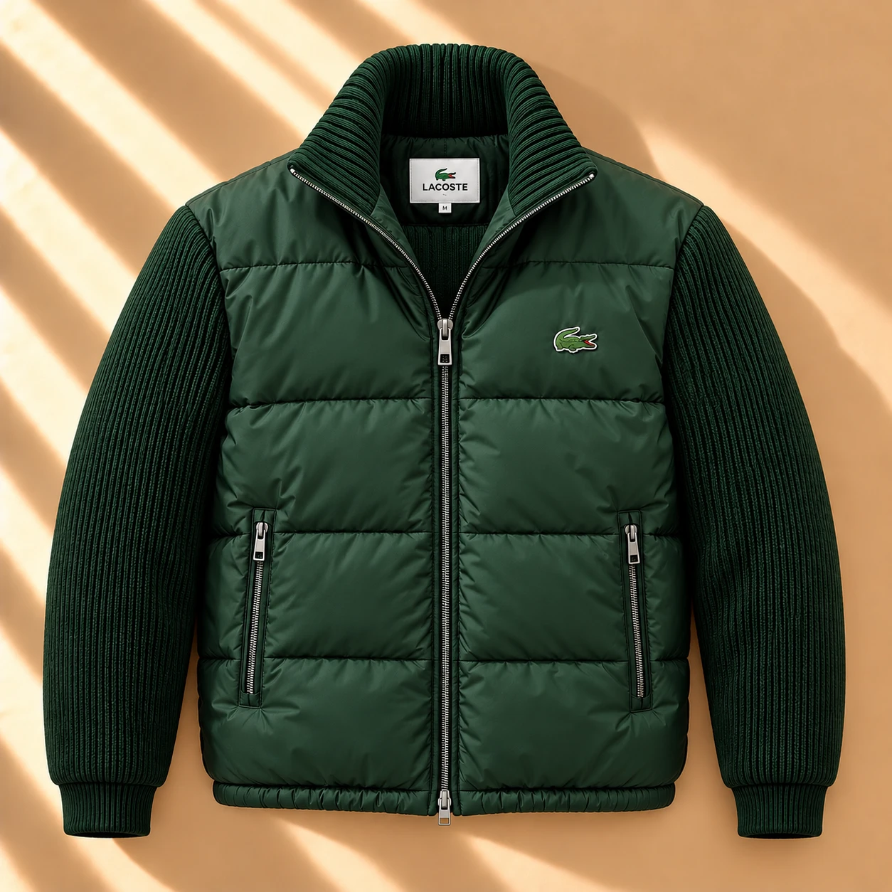Hybrid Winter – Premium Quilted Knit Jacket – Forest Green