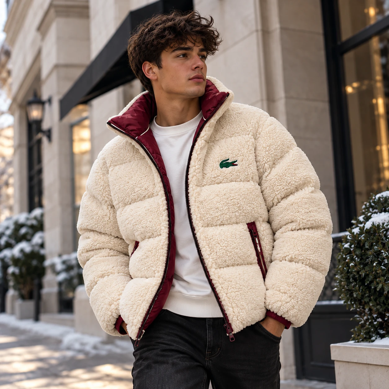 Premium Reversible Glossy Puffer & Sherpa Jacket
