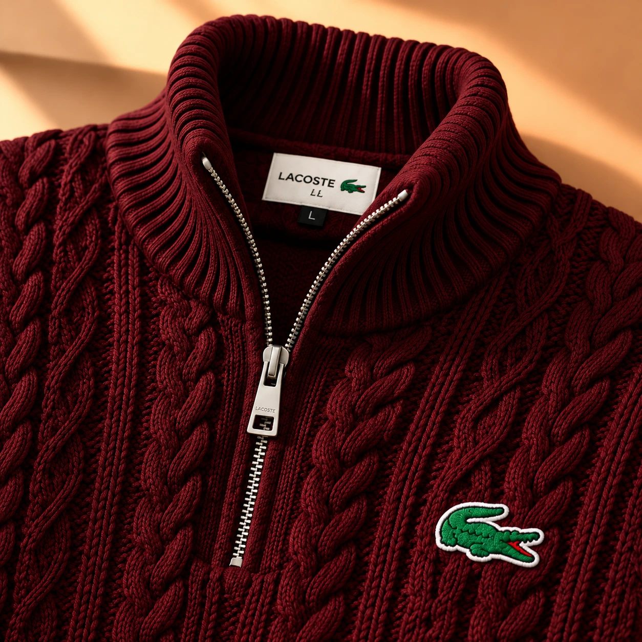 Premium Winter 3-Piece Set – Cable Knit Sweater, Puffer Vest & Joggers